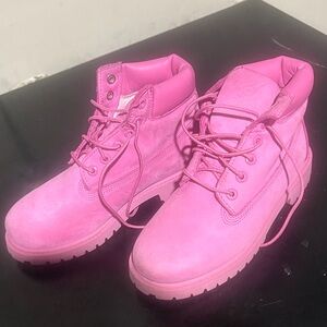 Timberland Kids Pink Combat Boots